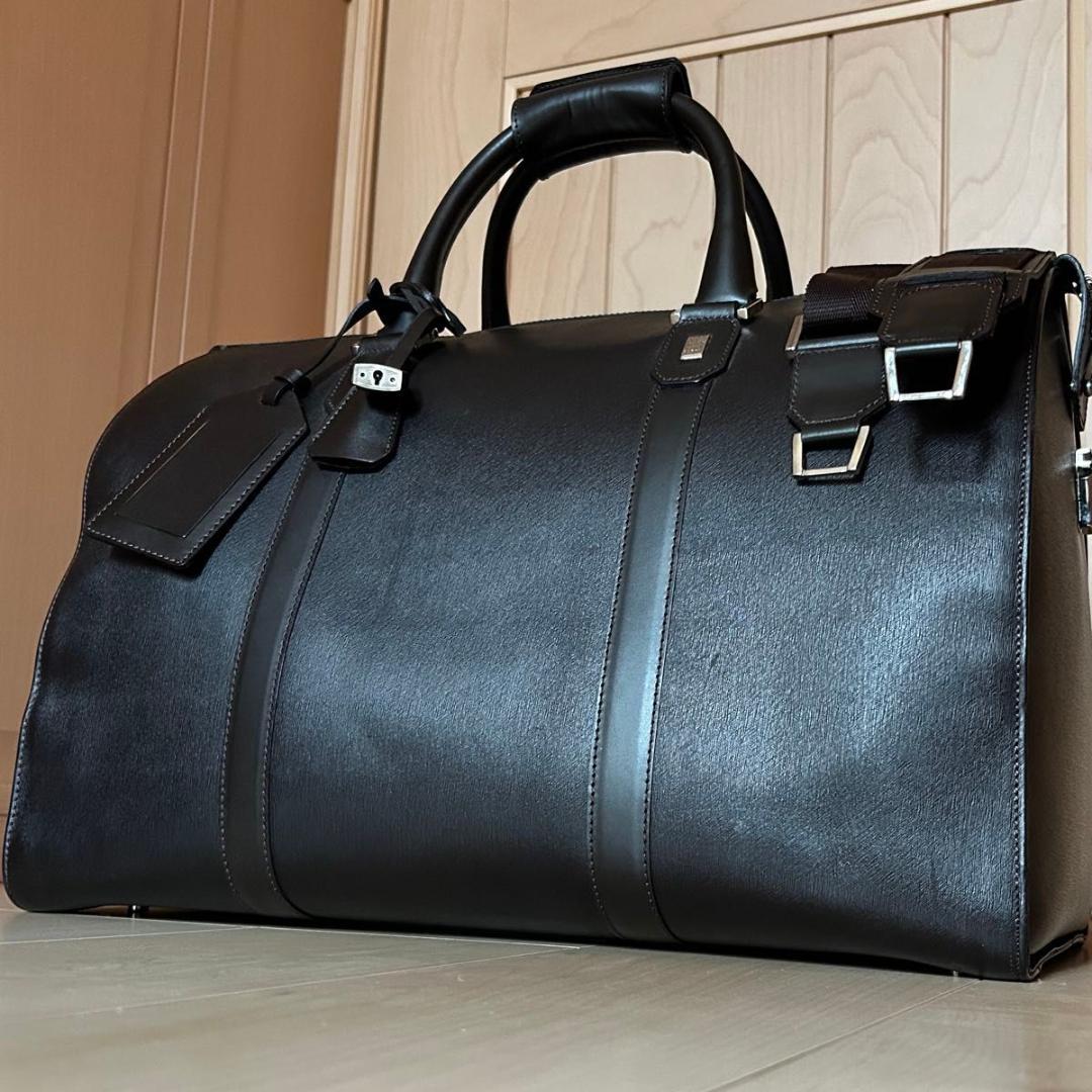 【極美品】Dunhill ダンヒル ボストンバッグ レザー 2WAY ブラック