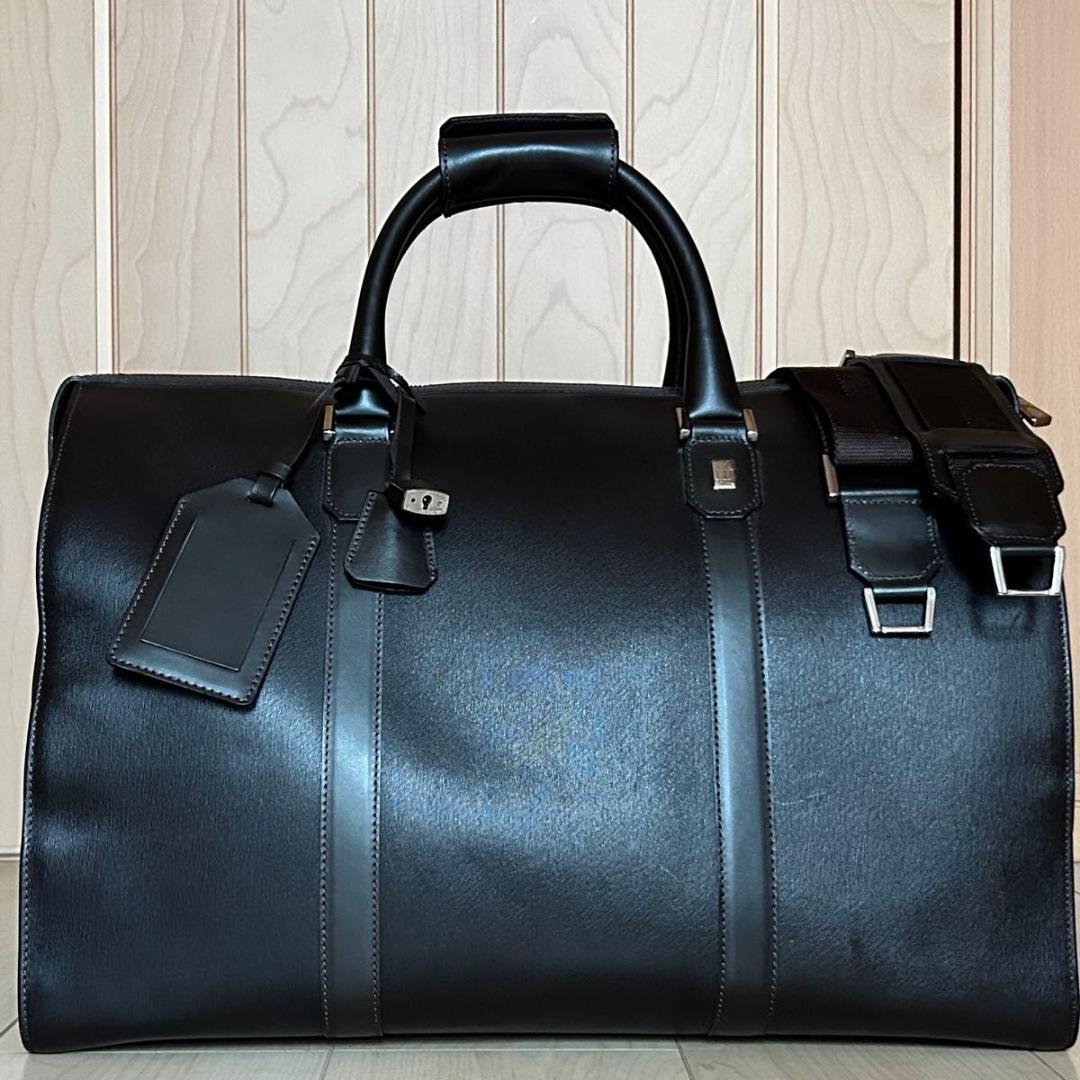 【極美品】Dunhill ダンヒル ボストンバッグ レザー 2WAY ブラック
