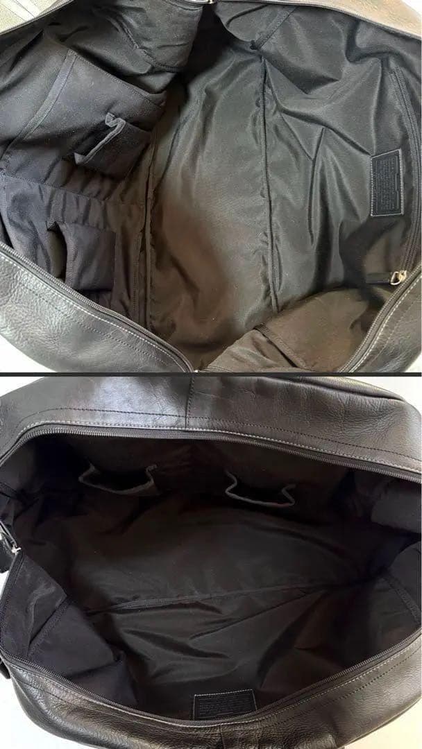 美品 COACH 本革ボストンバッグ 2way 大容量 ブラック レザー コーチ