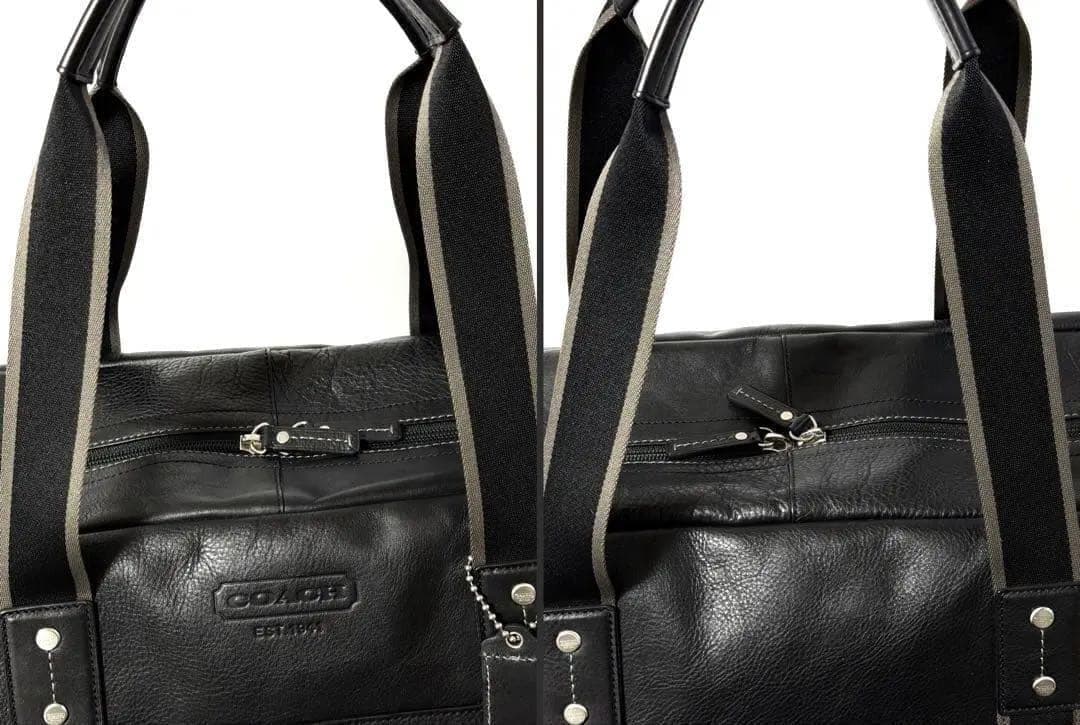 美品 COACH 本革ボストンバッグ 2way 大容量 ブラック レザー コーチ