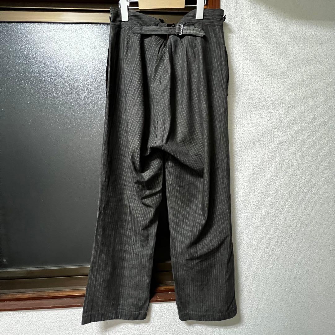 30s french vintage リネン シャンブレー トラウザーズ