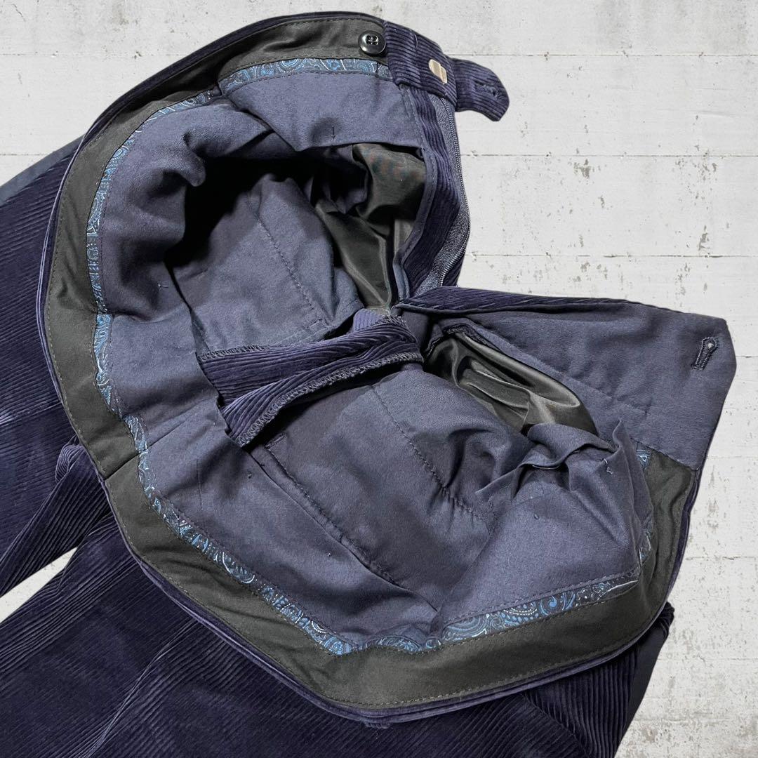 未使用級 スーツセレクト セットアップ スーツ コーデュロイ ペイズリー柄