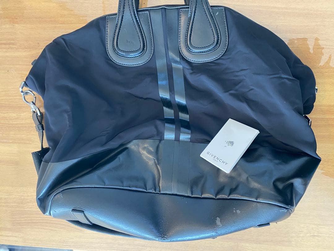 GIVENCHY 2way ナイチンゲール ボストンバッグ レザー劣化&シワ有り