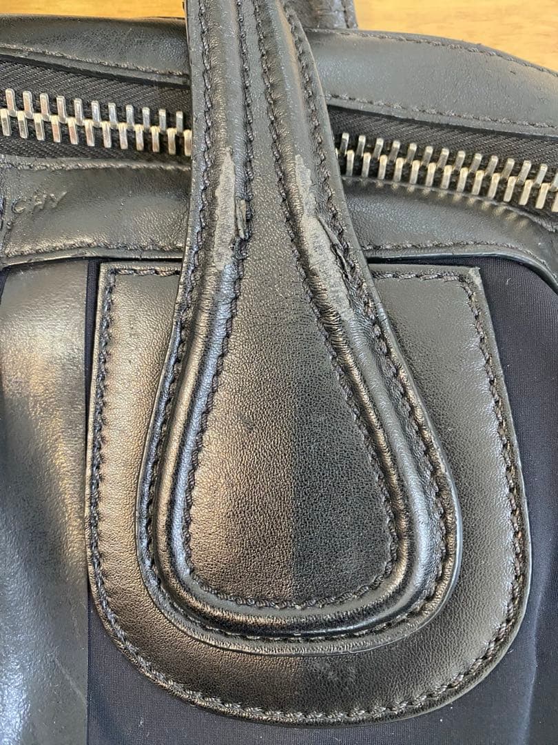 GIVENCHY 2way ナイチンゲール ボストンバッグ レザー劣化&シワ有り