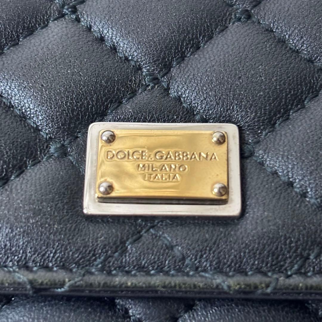 ドルチェアンドガッバーナ キルティング 長財布 黒　ゴールド金具　箱付　保証書