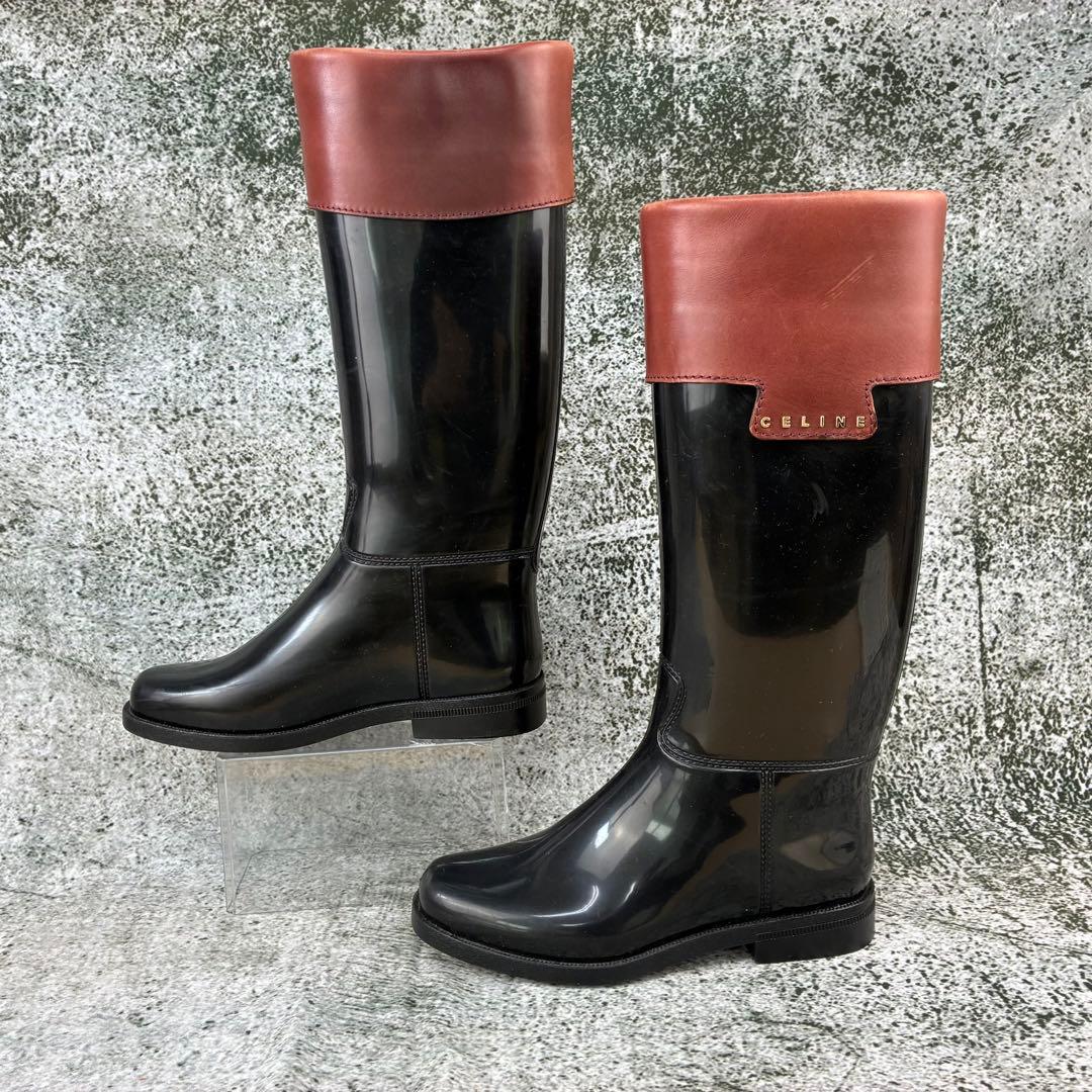 セリーヌ レインブーツ ブラック