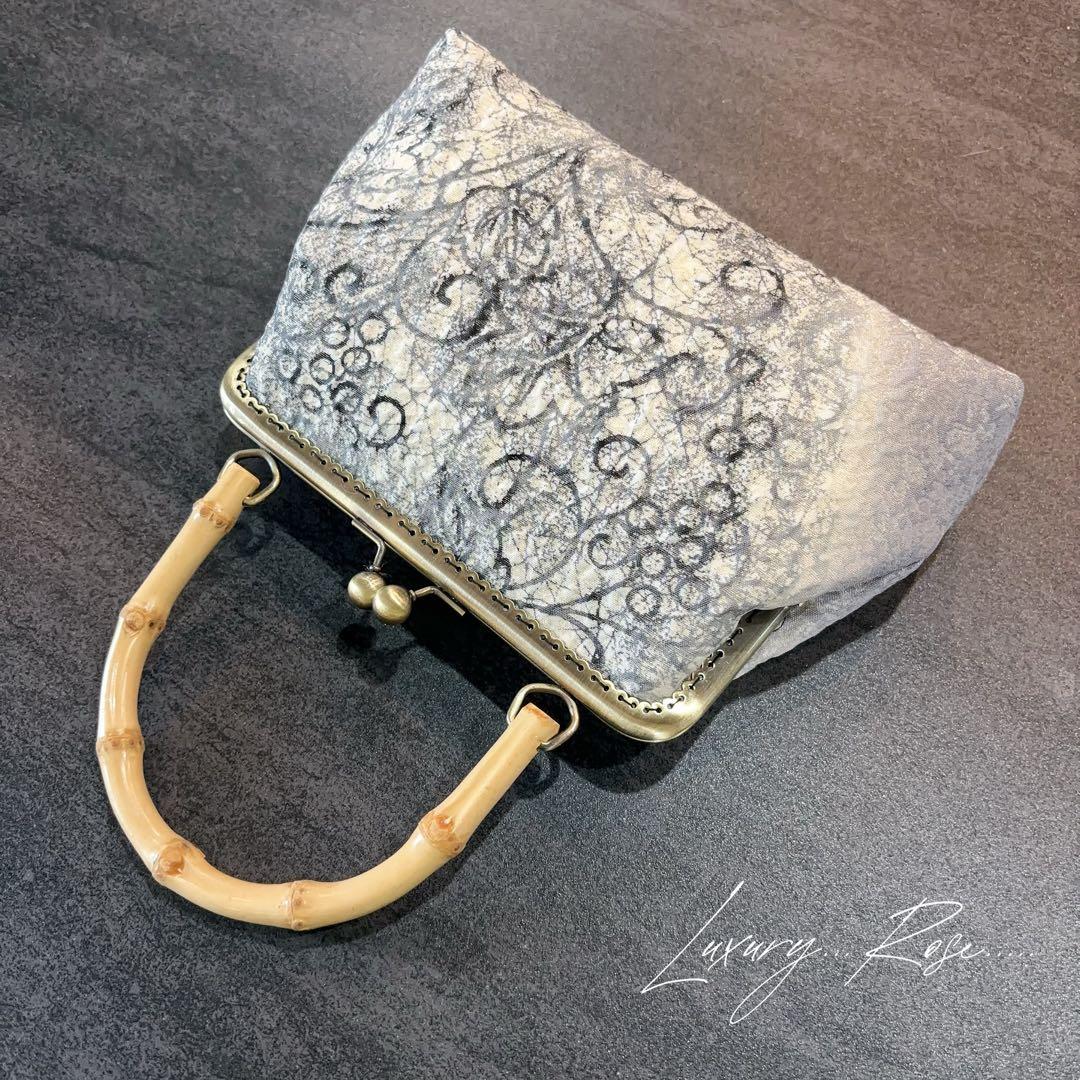 希少！！日本の伝統工芸染め手書き微粒子パールのヴェール　カジュアル高級帯地バッグ