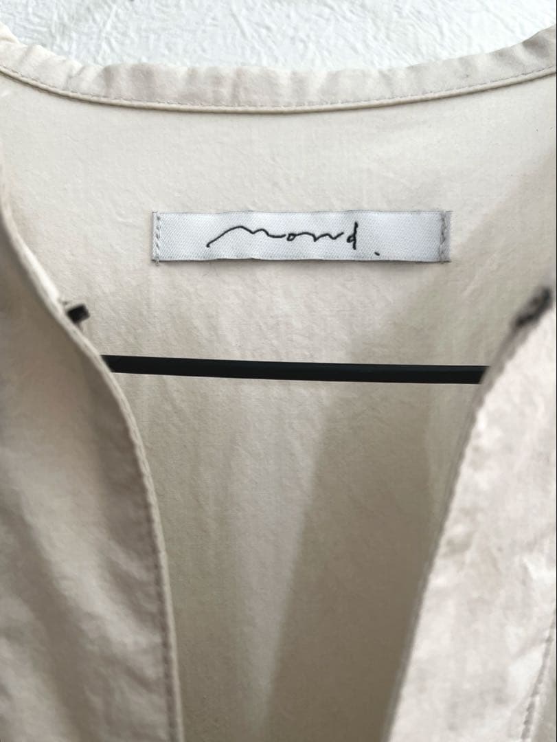 nui mond/カフタンドレス/近江晒し加工/ライトグレー