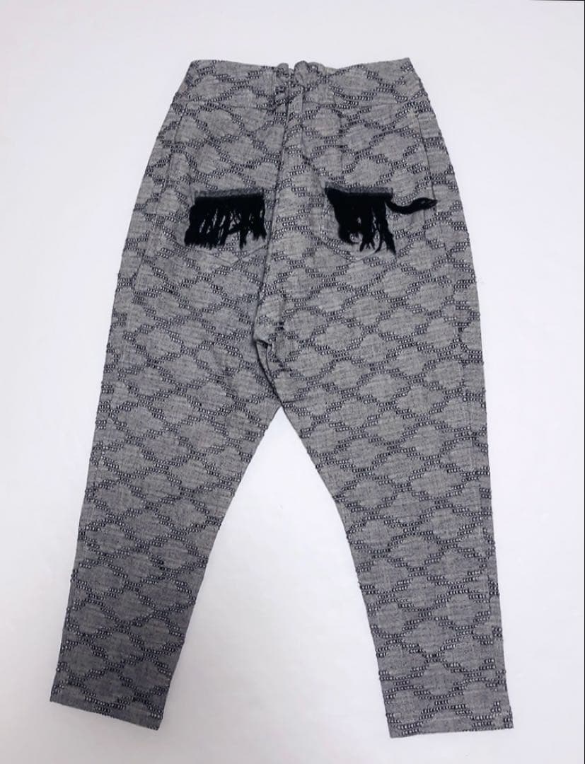 美品 YURTAO ユルタオ ジャガードパンツ グレー系 木下桃子 フリーサイズ