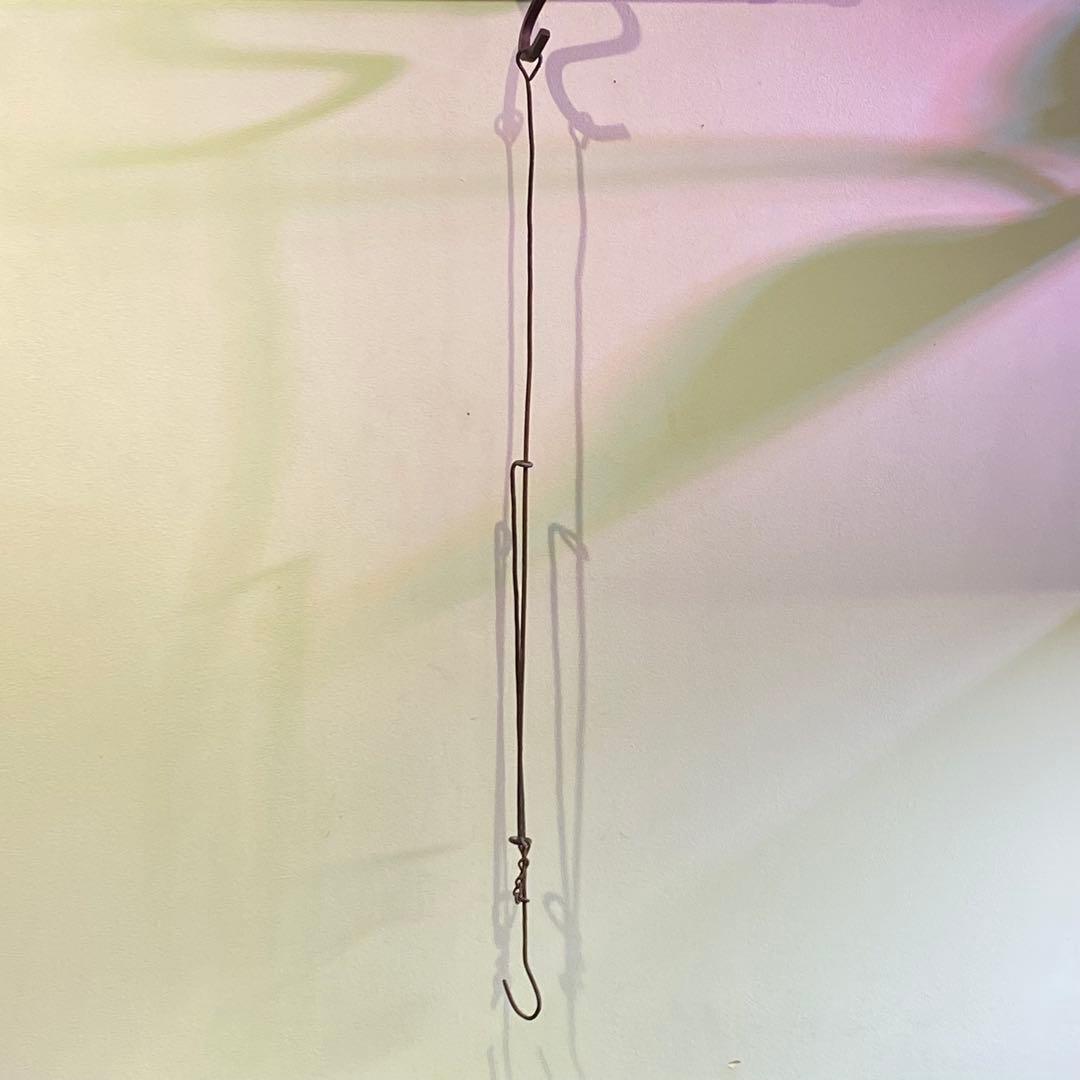 錆鉄自在鉤と古い鉄製の物掛け 二点セット