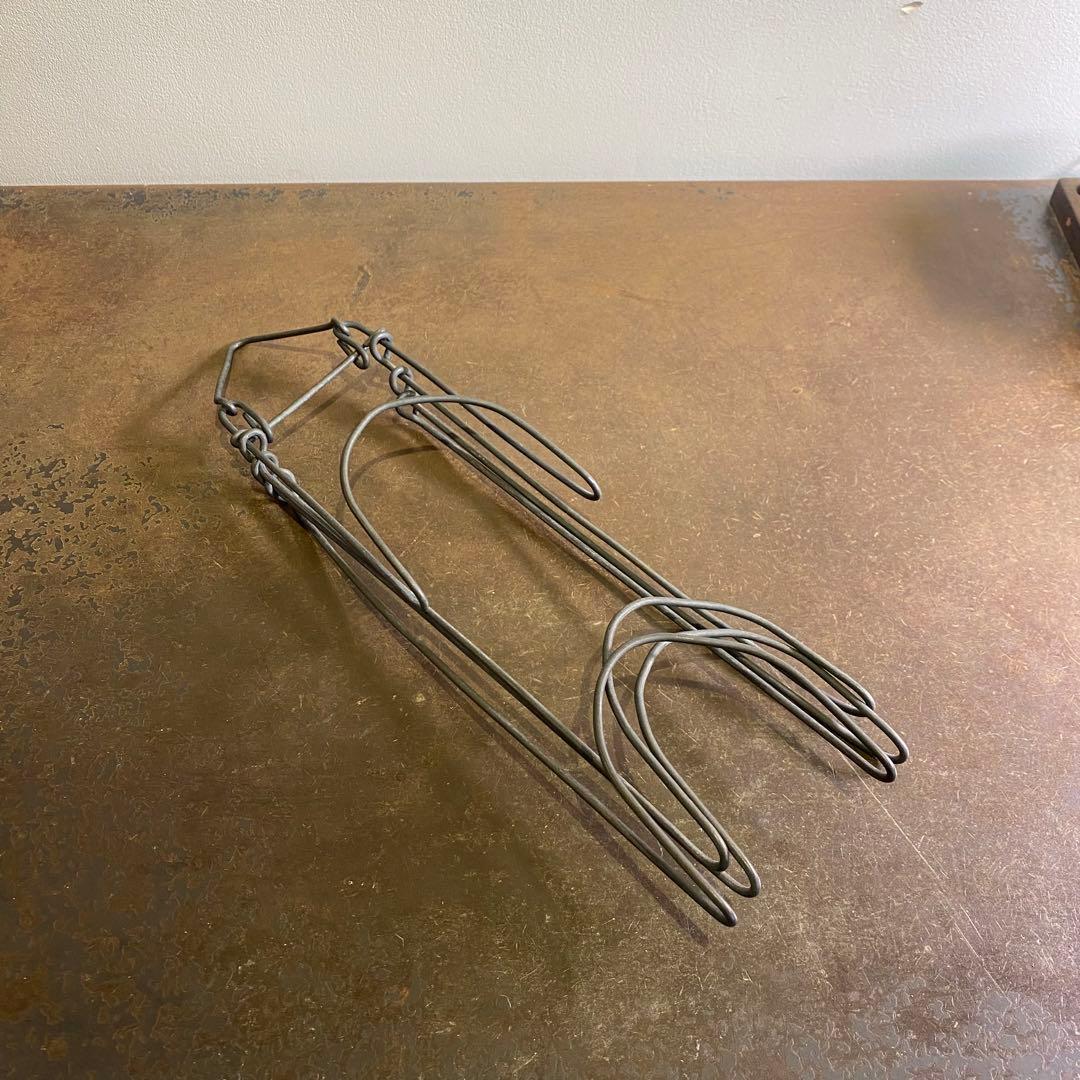 錆鉄自在鉤と古い鉄製の物掛け 二点セット