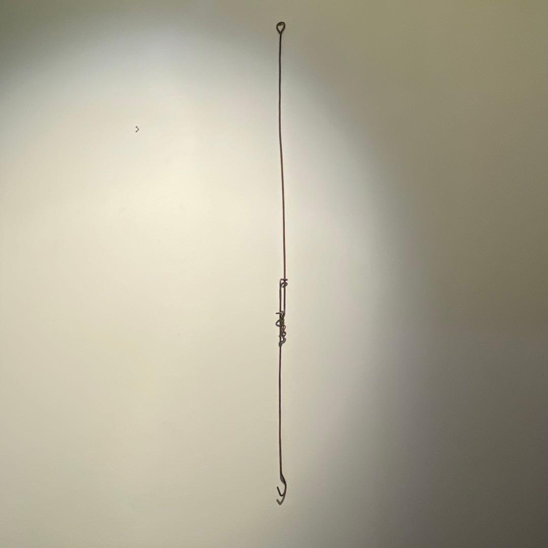 錆鉄自在鉤と古い鉄製の物掛け 二点セット