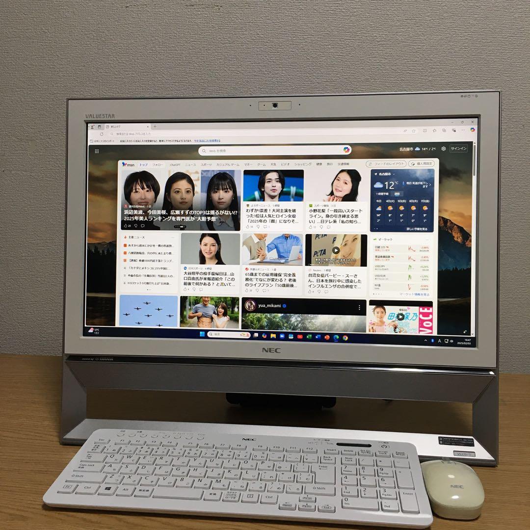 NEC 一体型 デスクトップ Win11 Office 地デジ 21.5’モニタ