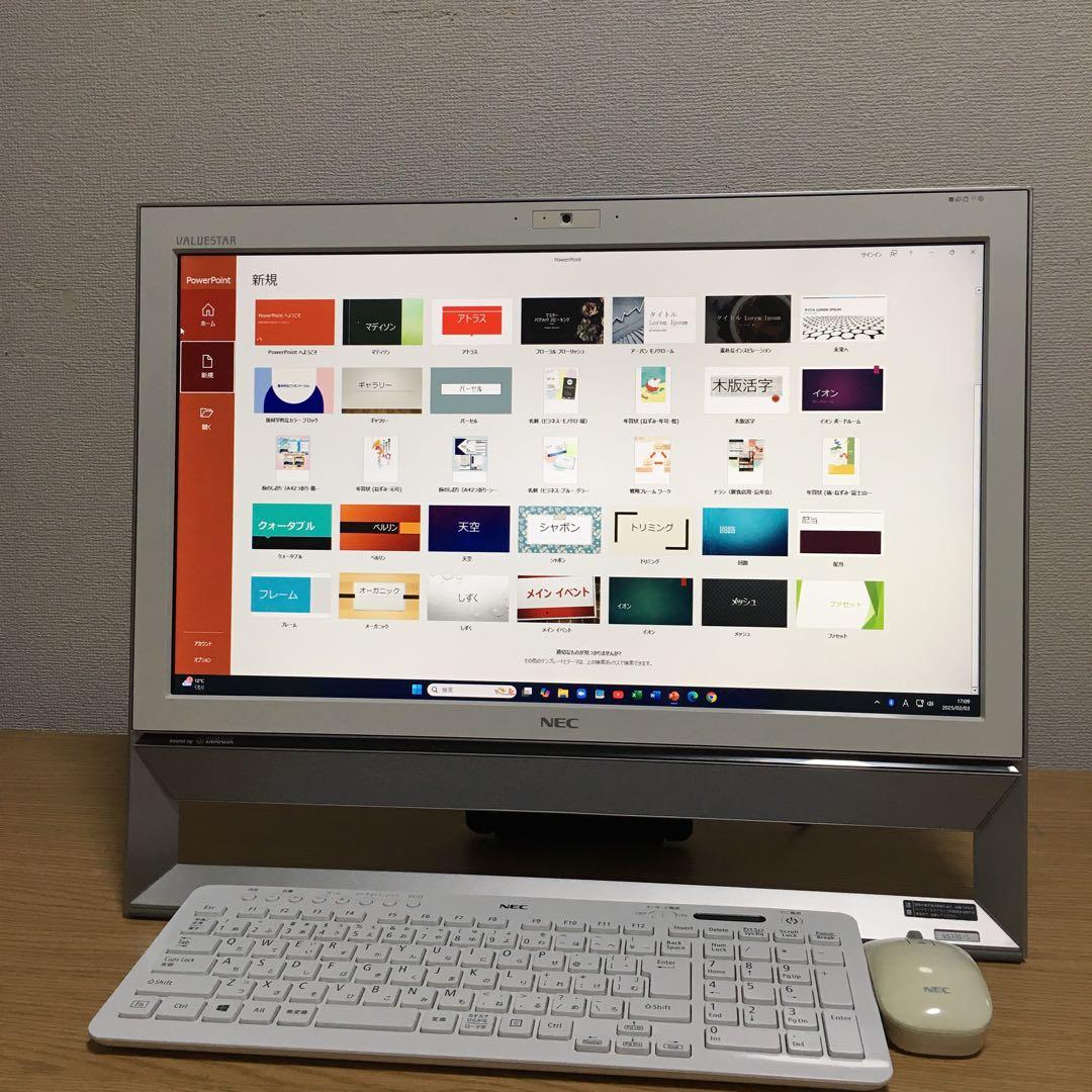 NEC 一体型 デスクトップ Win11 Office 地デジ 21.5’モニタ