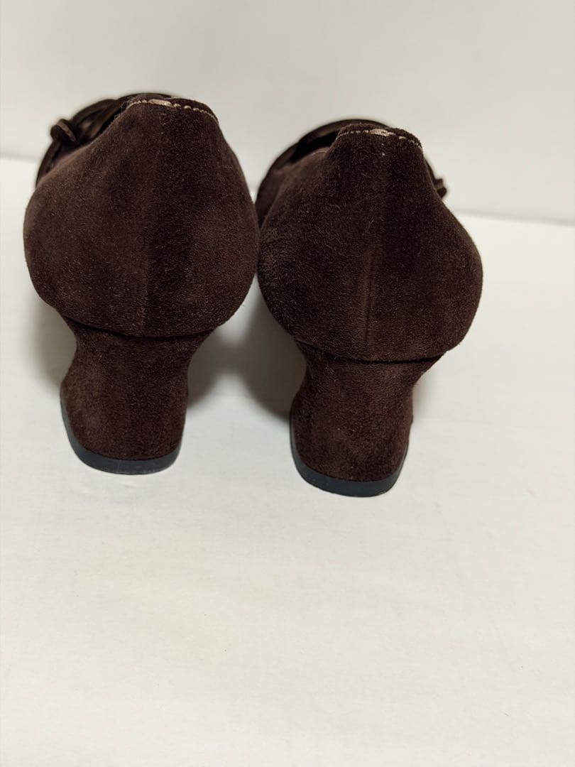 新品未使用　PRADA ダークブラウン スエード ローファー　プラダ35.5