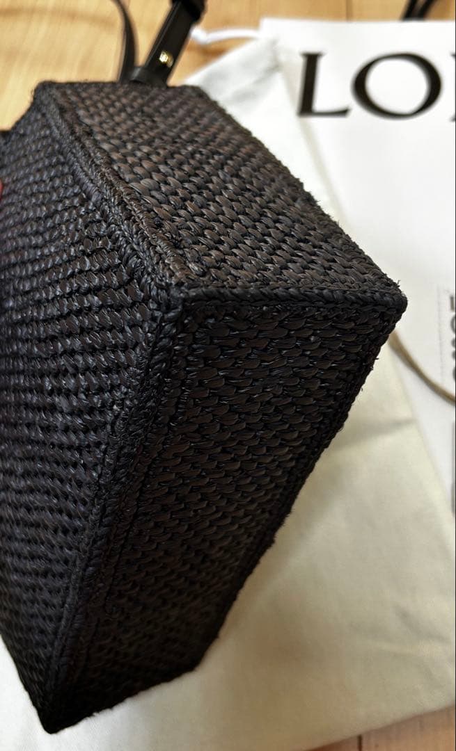 Anna　ロエベ　フォントトートミニ　ラフィア　正規品