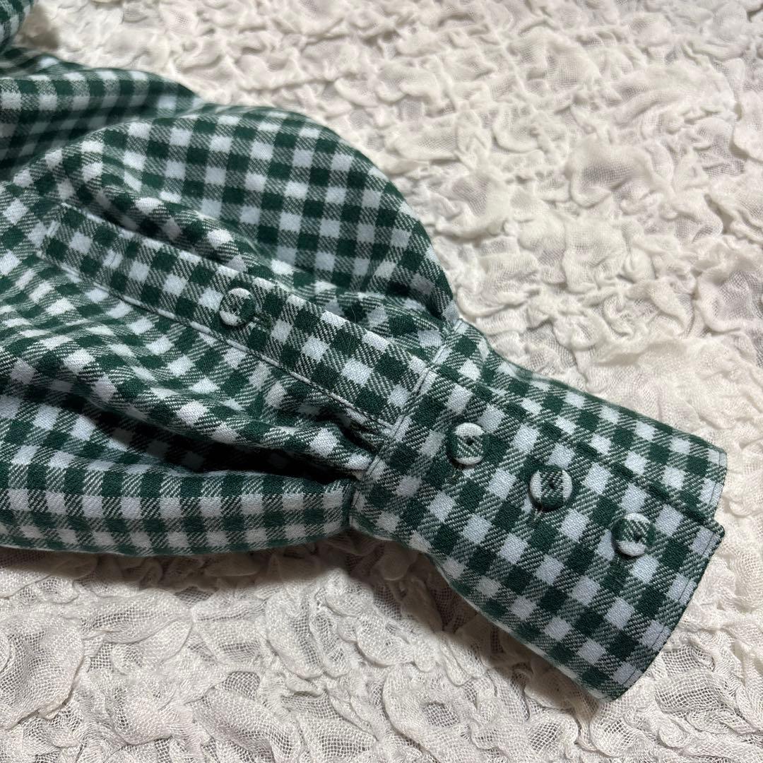 美品　SHE Tokyo カシミヤ混 ボリュームスリーブ ブラウス ボウタイ　F