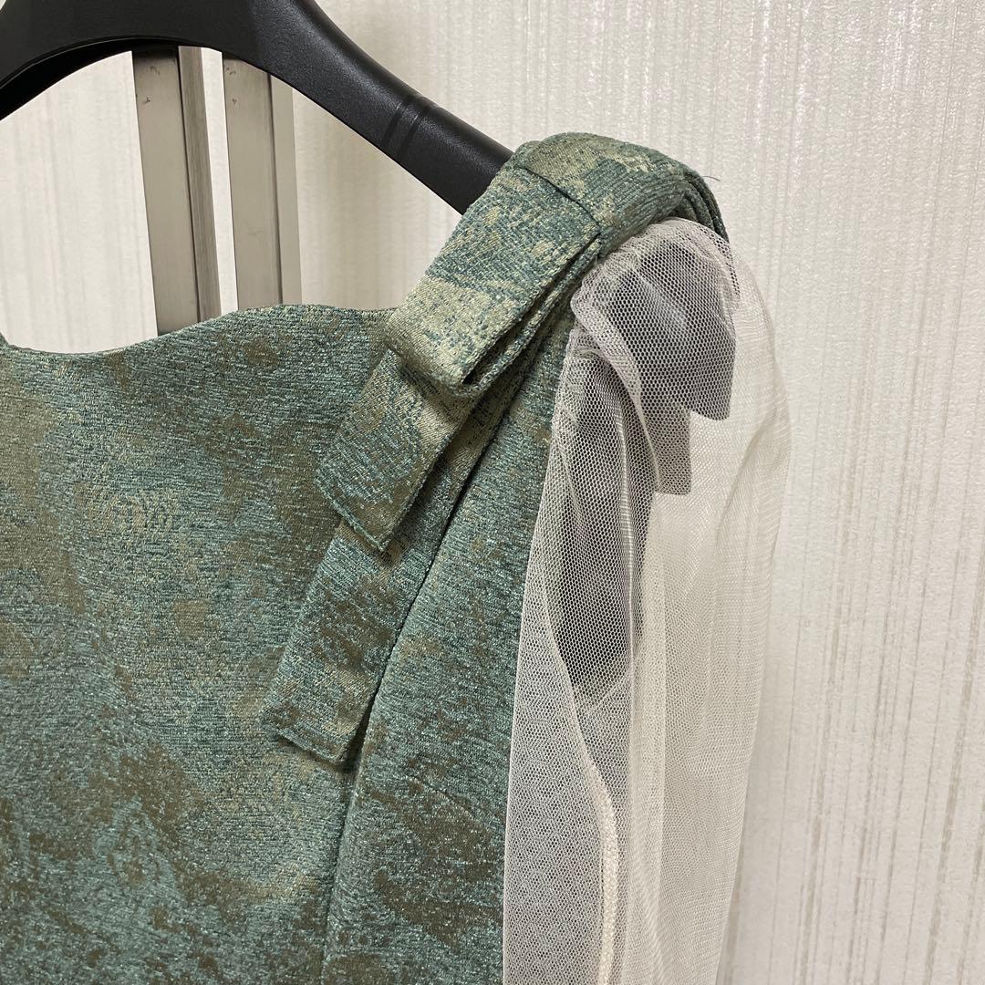 プロフご覧ください　Shoulder ribbon jacquard