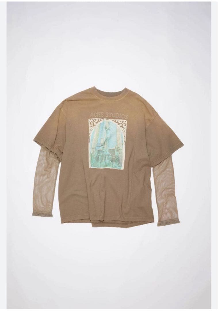 Acne Studios レイヤードプリントTシャツ