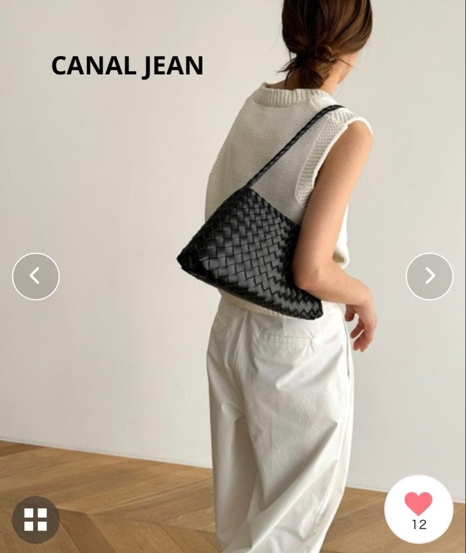 美品　CANAL JEAN diggity メッシュショルダーバッグ ブラック