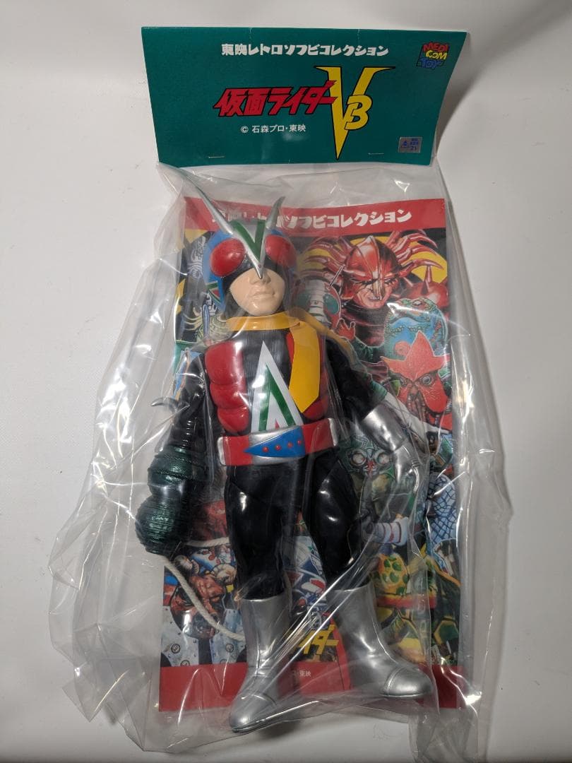 メディコム 東映レトロソフビ ライダーマンロープアームひも付きVer.