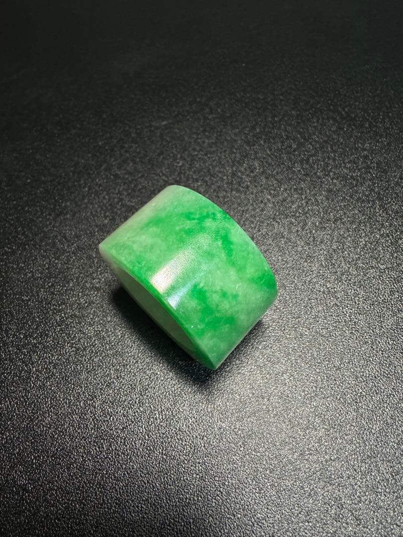 翡翠 本翡翠　 清時代 中国古美術骨董 板指　親指輪　時代物 お守り