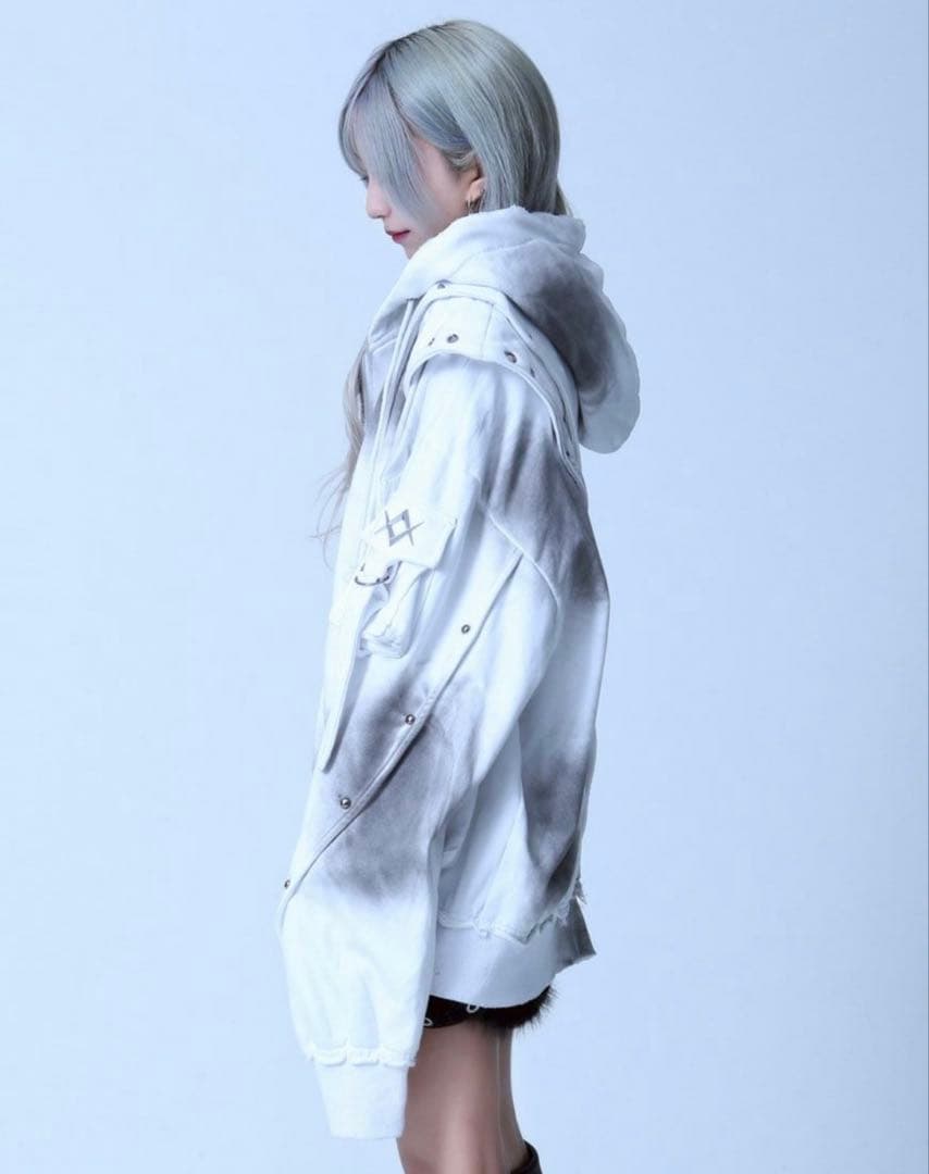 REFLEM レフレム ヘビーレイヤードジップパーカー フーディ ホワイト