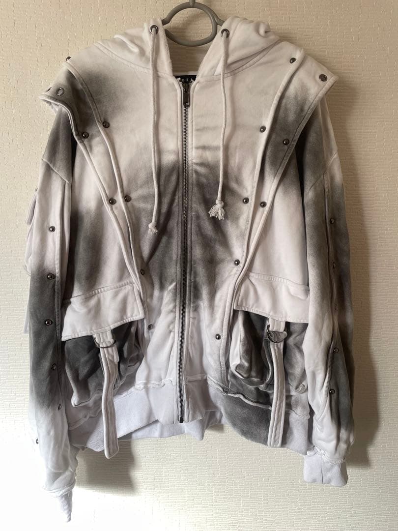 REFLEM レフレム ヘビーレイヤードジップパーカー フーディ ホワイト