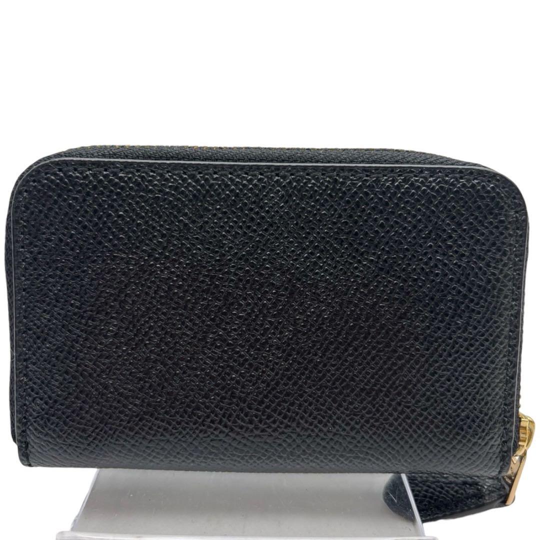 美品◎ コーチ ケース 小銭入れ ラウンドジップ YKK刻印 黒 レザー