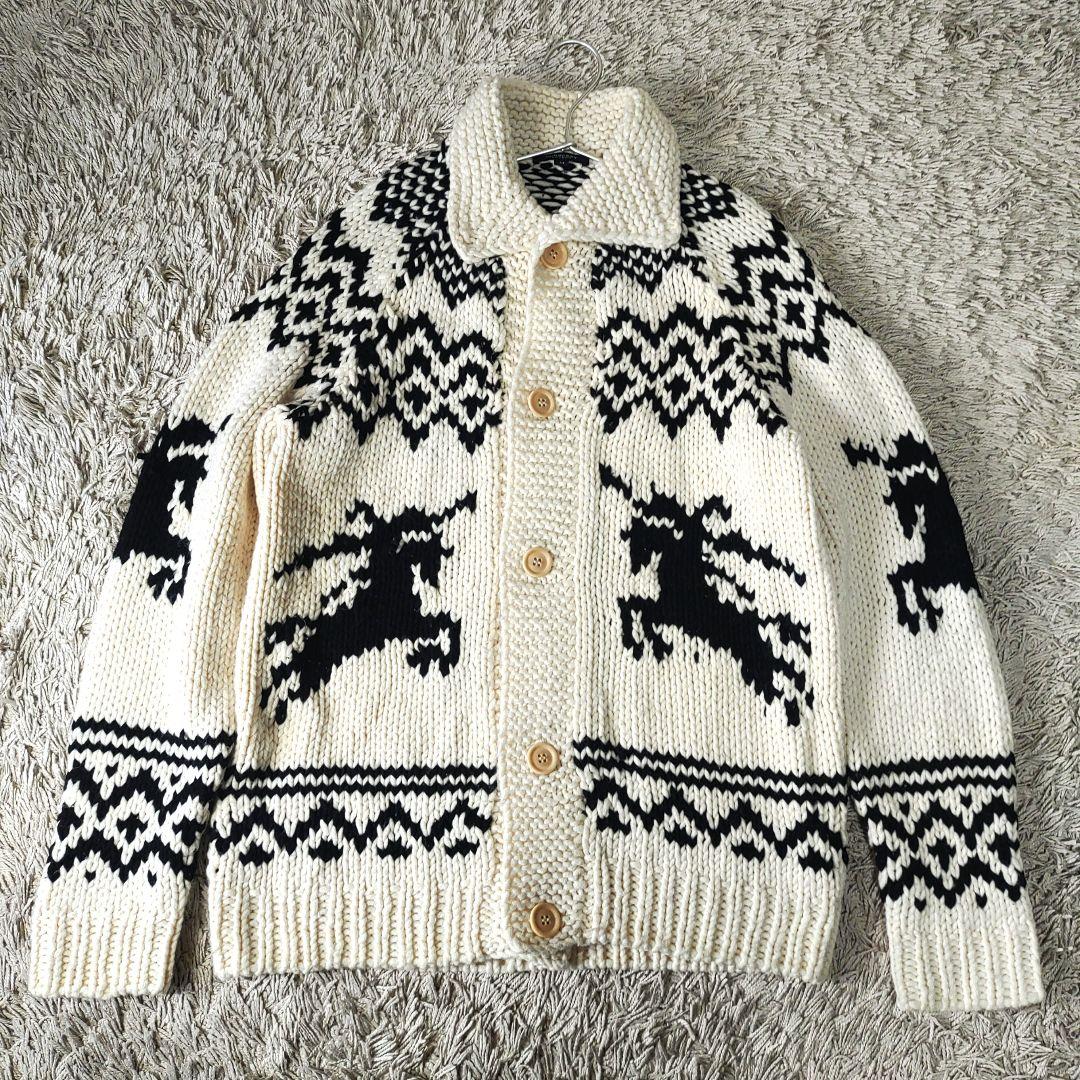 【ビッグロゴ】BURBERRY　バーバリーロンドン　カウチン　ニット