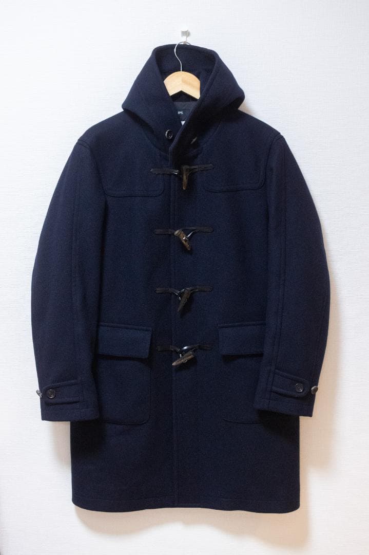 【 Ships 】super140ウール ダッフルコート ネイビー
