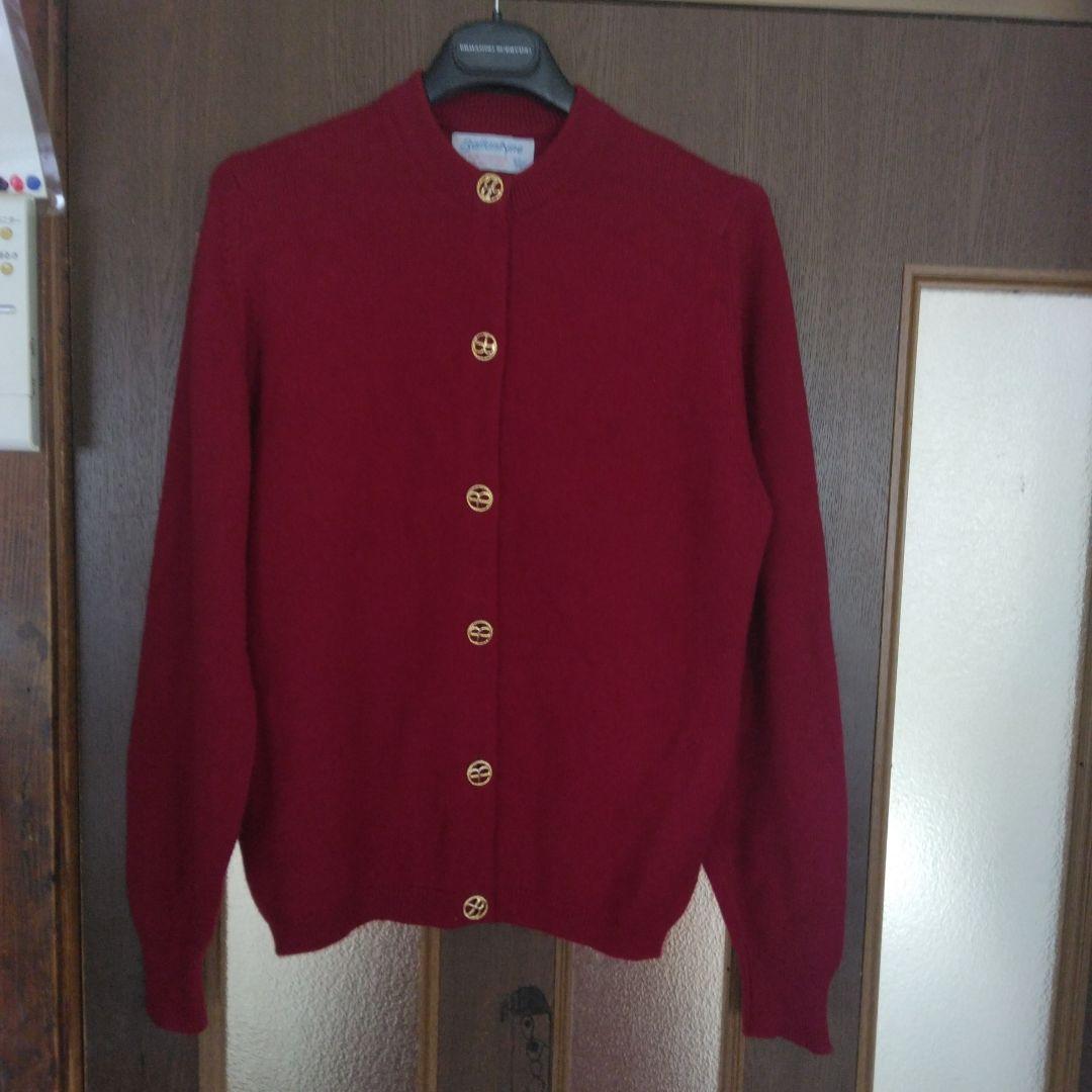 Ballantyne カシミヤ 旧タグ厚手　ワインレッド 最高級品　美品