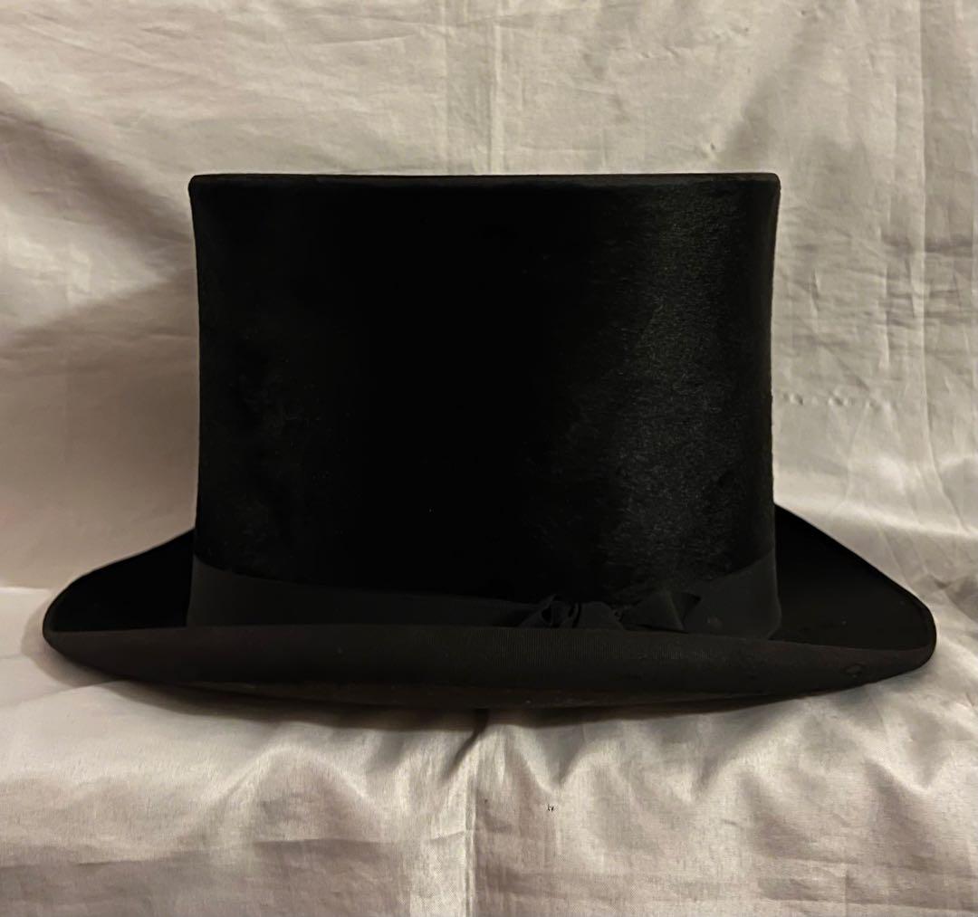 シルクハット イギリス製 ヴィンテージ ハット 美品 アンティーク
