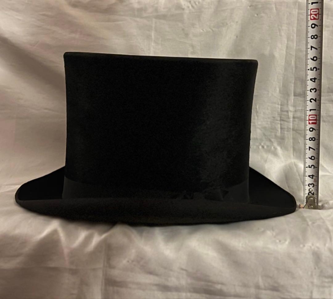 シルクハット イギリス製 ヴィンテージ ハット 美品 アンティーク