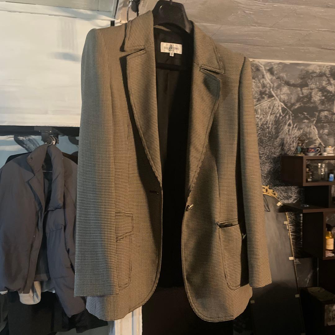 ヴァレンティノ MISS V イタリア製 モヘア混 千鳥格子ジャケット 最高級品