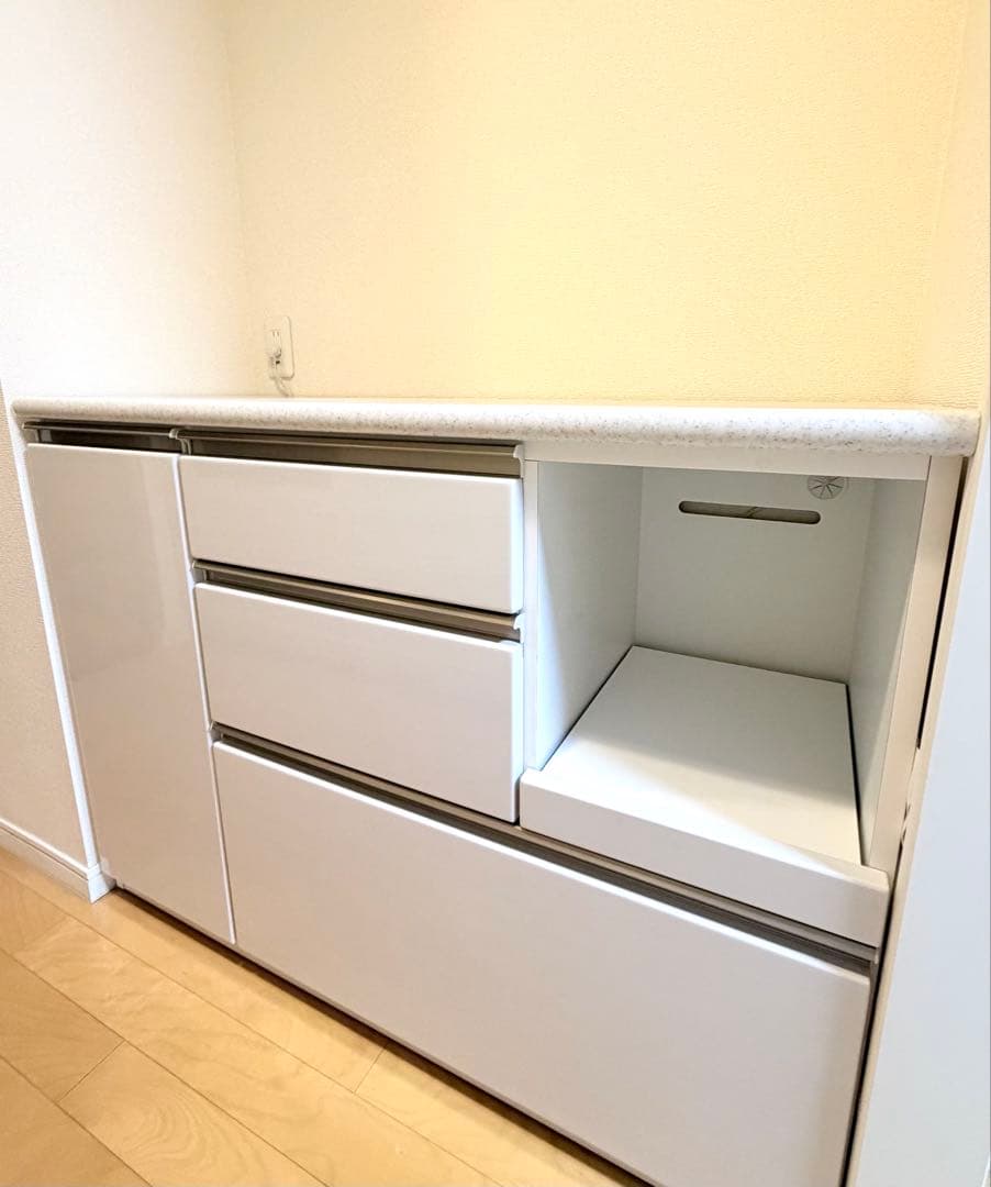 ニトリ キッチンカウンター(アルミナ2 120CT WH) コード4030914