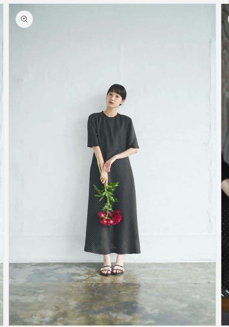 小さな洋品店　きげんのいいひと　「黒曜」ワンピース