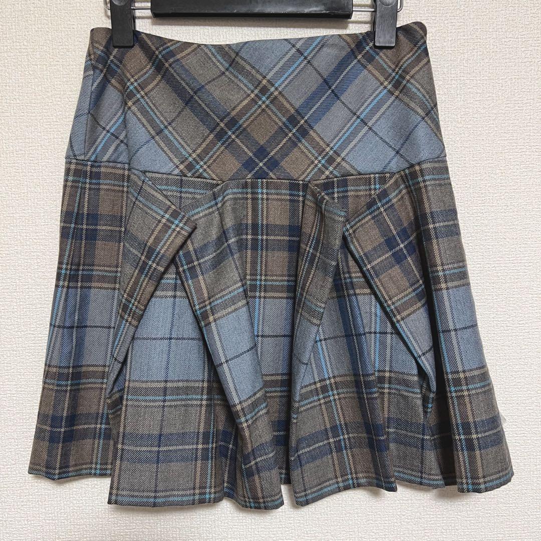 ヴィヴィアンウエストウッド チェック 変形スカート　ミニ