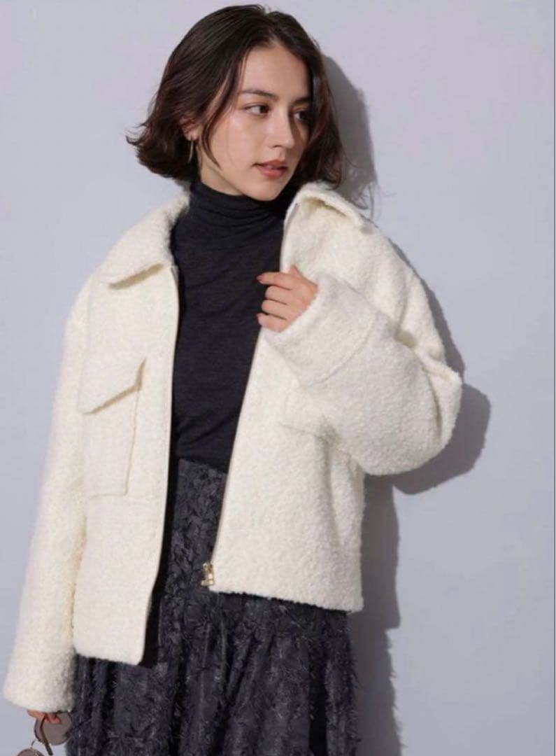 Arpege story 高橋志津奈さんコラボループツイードＺＩＰブルソン