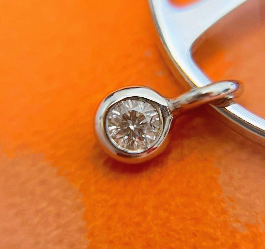 ❝極美品❞ エルメス ダダ ペンダント ネックレス ホワイトゴールド 1Pダイヤ