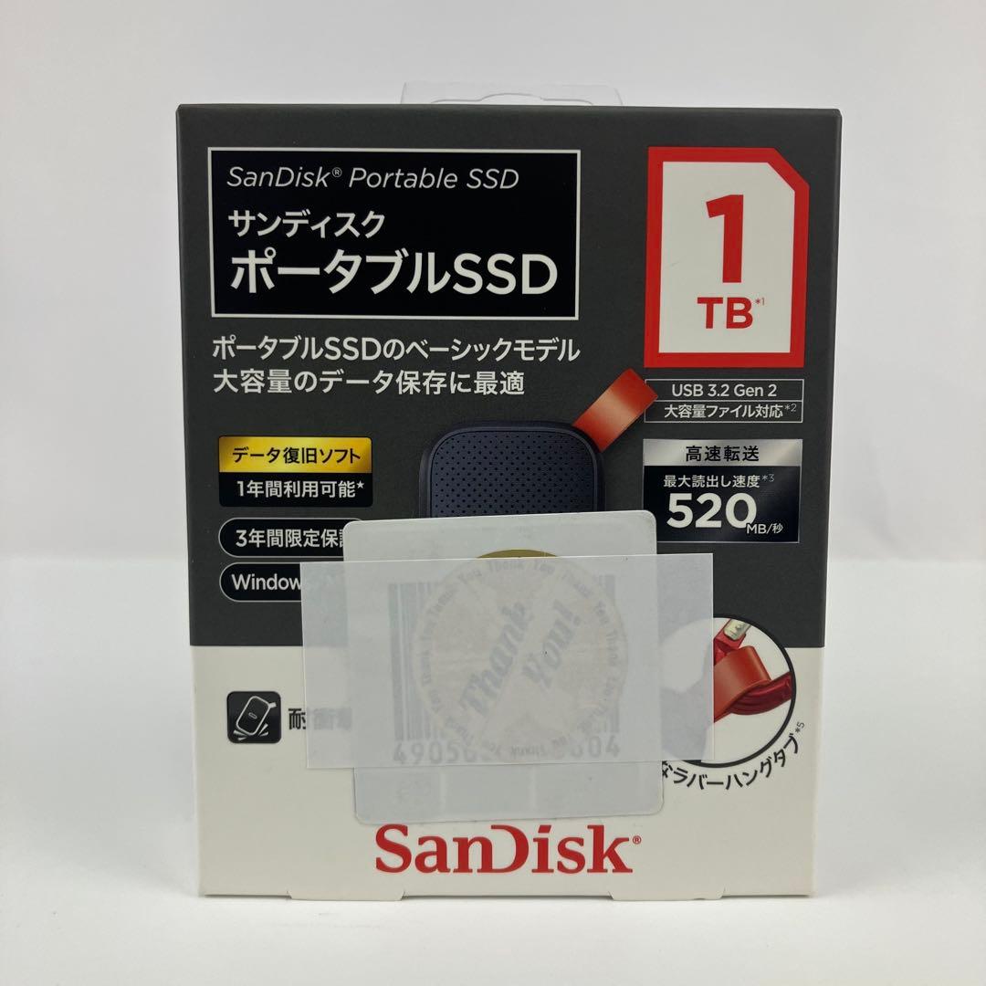 【新品】SDSSDE30-1T00-J25 ポータブルSSD 1TB 迅速配送