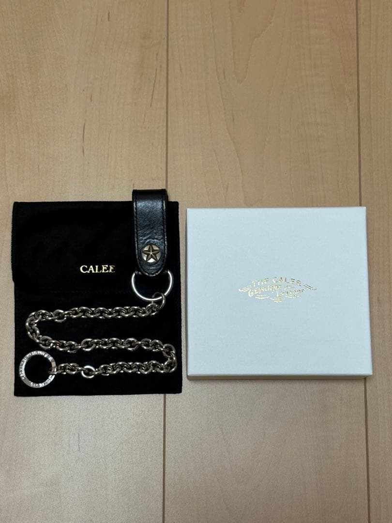 【美品】CALEE キャリー 本革 ウォレットチェーン