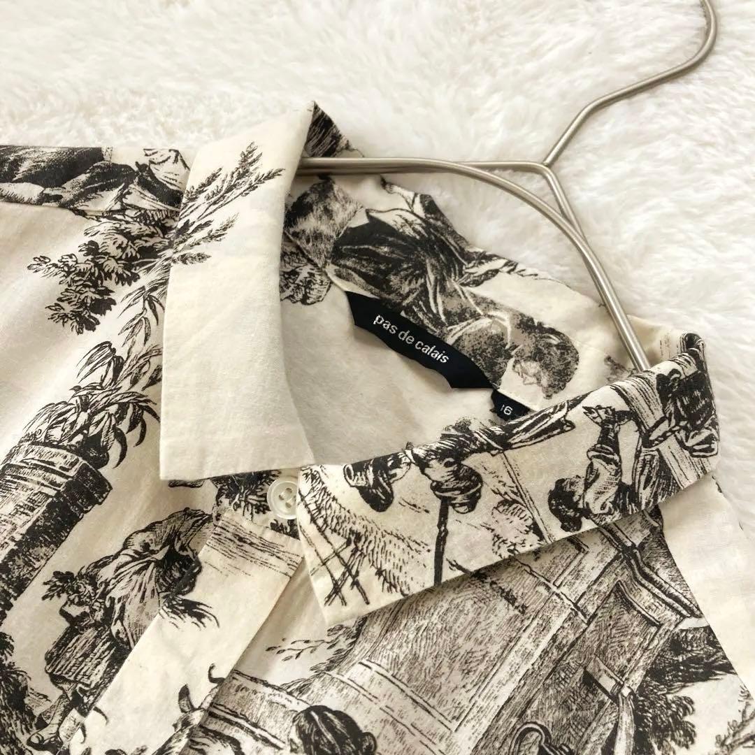 【ますみん】パドカレ プリントワンピース ナチュラル 36