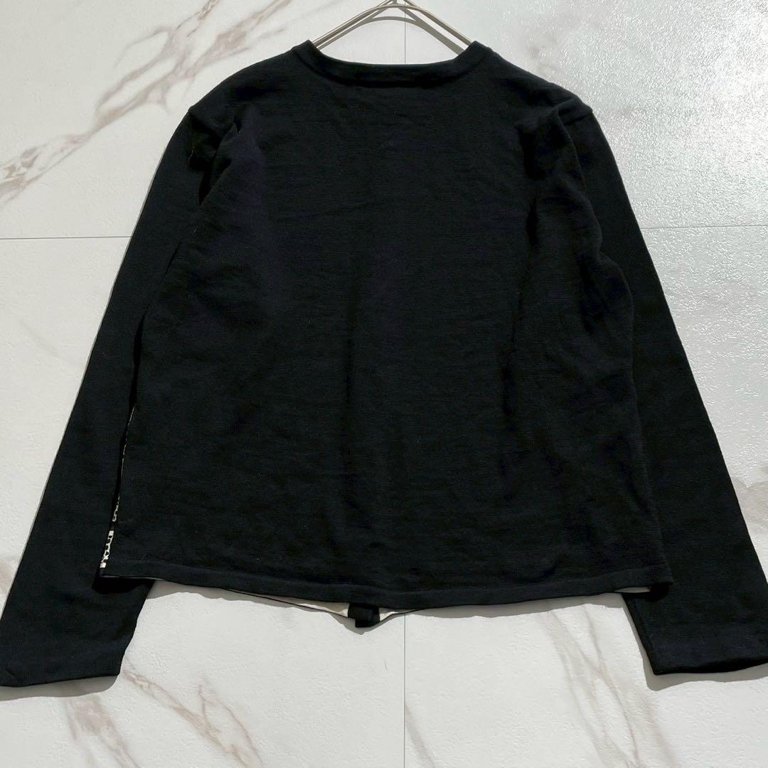 極美品✨LEONARD レオナール カーディガン レース柄 シルク混 M 黒