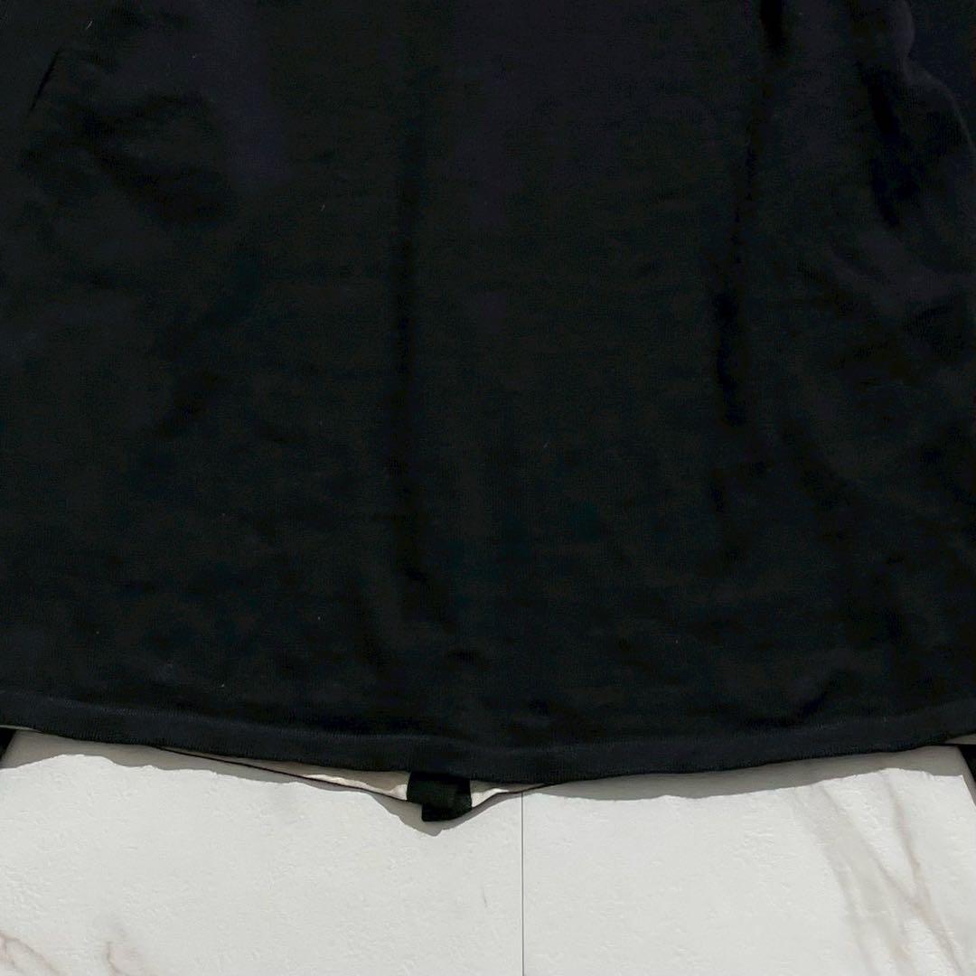 極美品✨LEONARD レオナール カーディガン レース柄 シルク混 M 黒