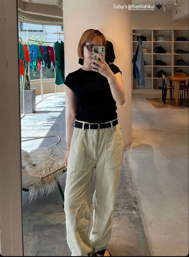 パンツ THE SHISHIKUI CORDUROY BAKER / CREAM 34