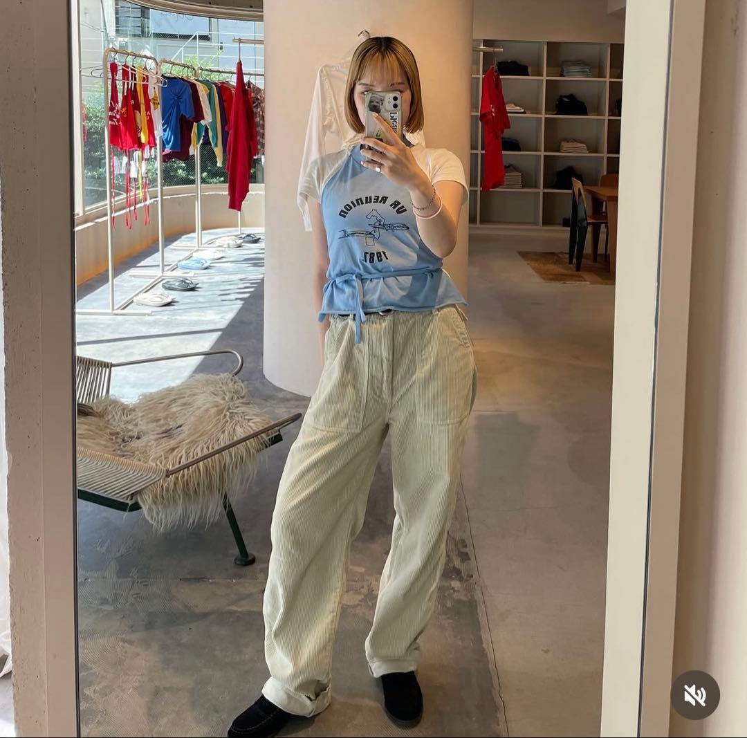 パンツ THE SHISHIKUI CORDUROY BAKER / CREAM 34