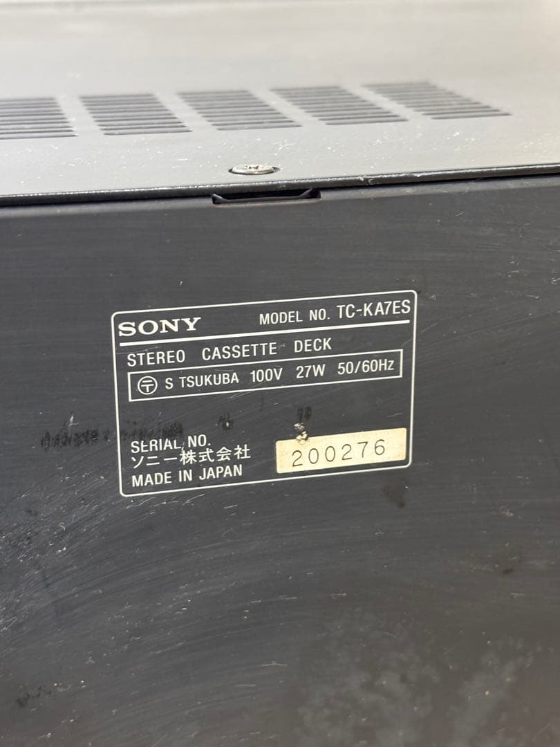 SONY カセットデッキ TC-KA7ES リモコン付き ジャンク品