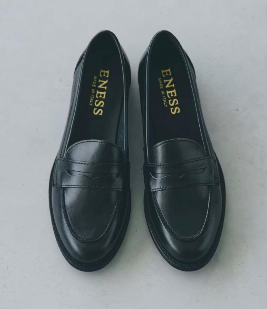 ENESS ブラック ローファー 39 (24.5cm)