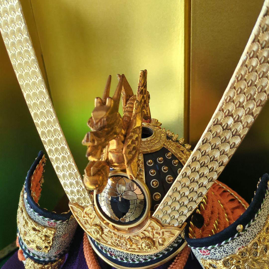 秀月の兜飾り一式　五月人形　端午の節句　子供の日